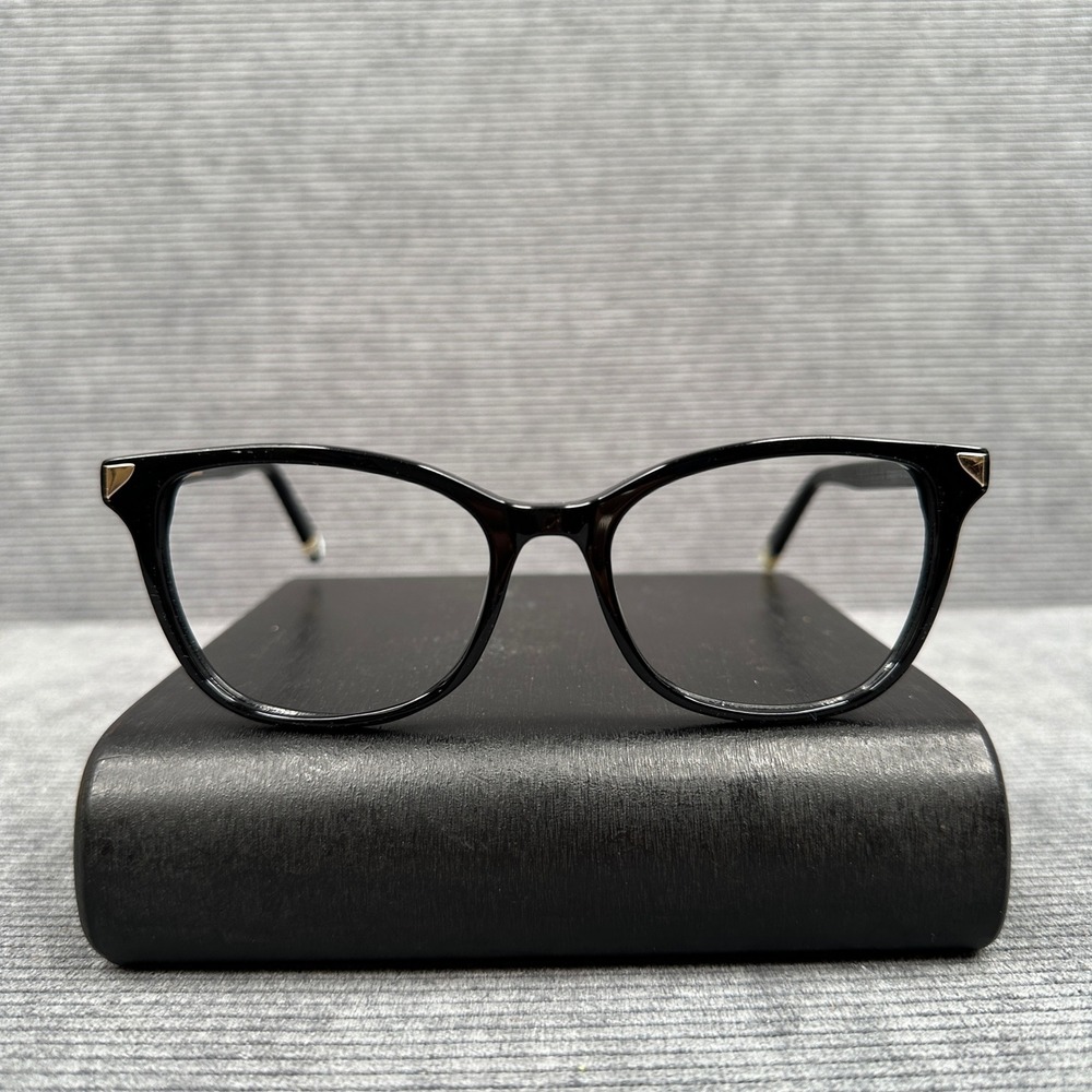 Christian Siriano Gemma Y2K Eyeglasses Black Cat Eye Frames 53-18-140 BLK VTG